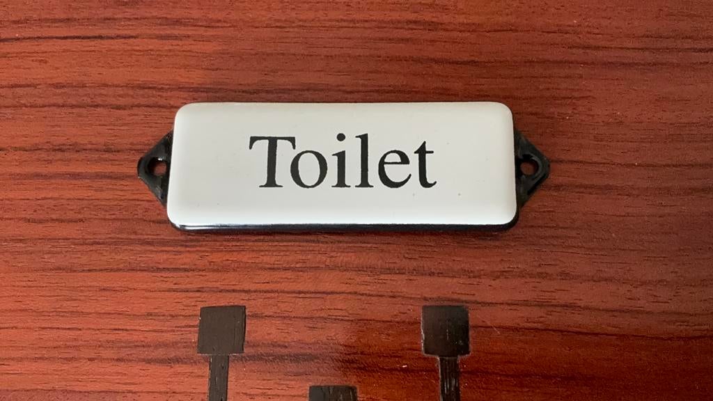 Emaille  “Toilet”, Ophalen of Verzenden