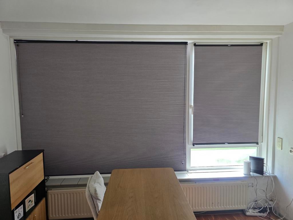 Plissé set compleet!, Ophalen, Zo goed als nieuw, 200 cm of meer, Grijs