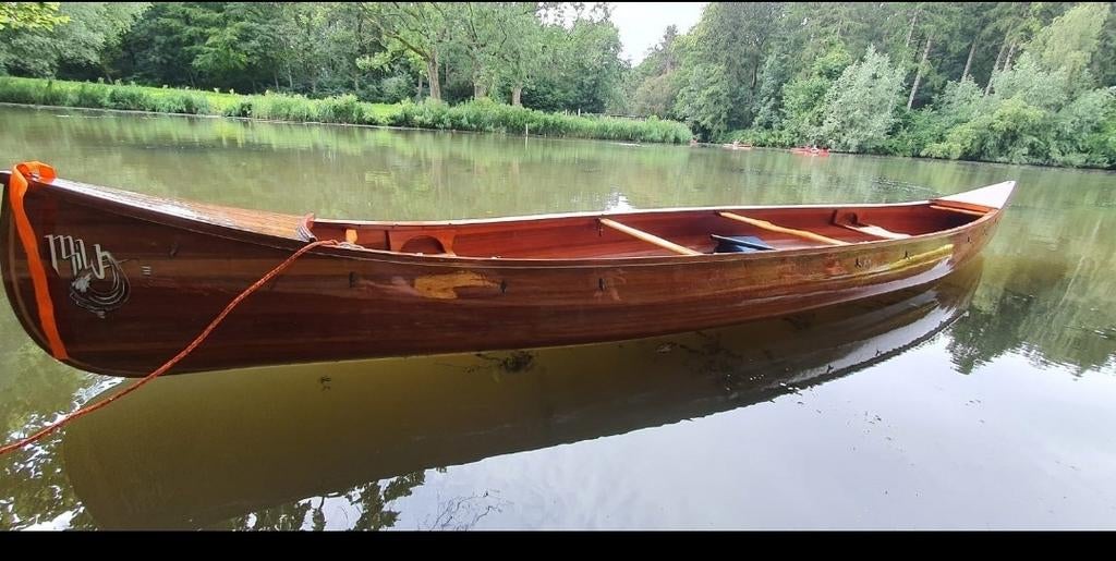 Canadese Kano 3-persoons Cederhout, Ophalen of Verzenden, Canadese kano of Open kano