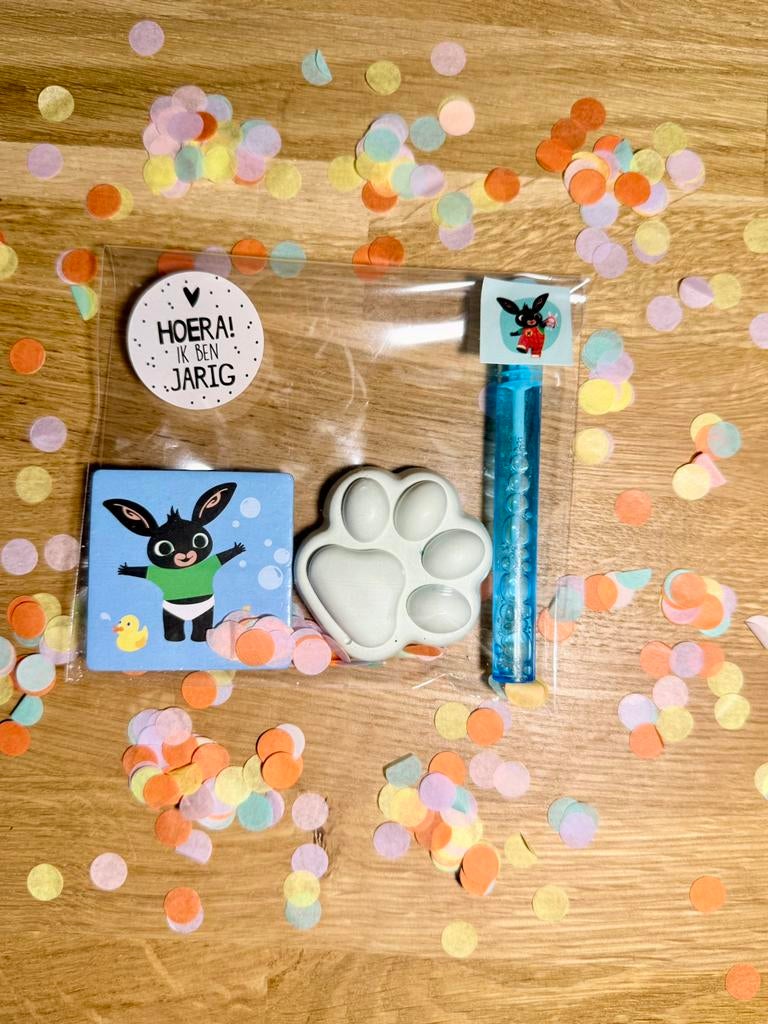 Bing traktatie, Hobby en Vrije tijd, Feestartikelen, Ophalen of Verzenden, Zo goed als nieuw, Feestartikel, Verjaardag