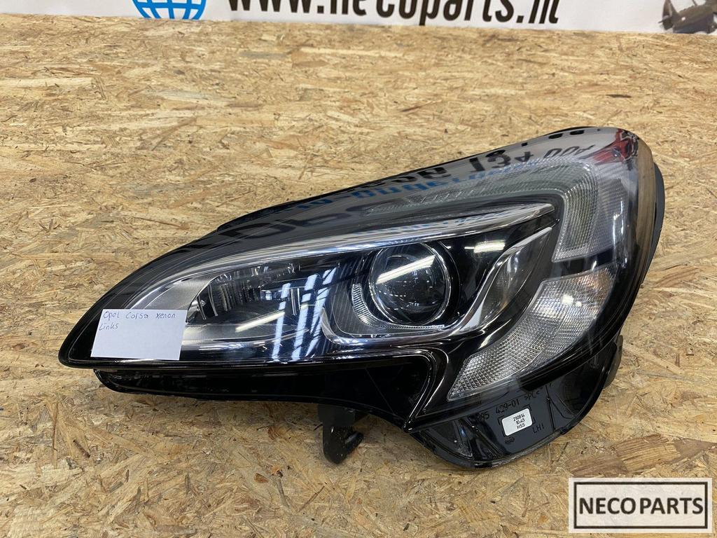 Opel Corsa xenon led koplamp links 1EF011830-09 13381347LH, Gebruikt, -, -, Opel