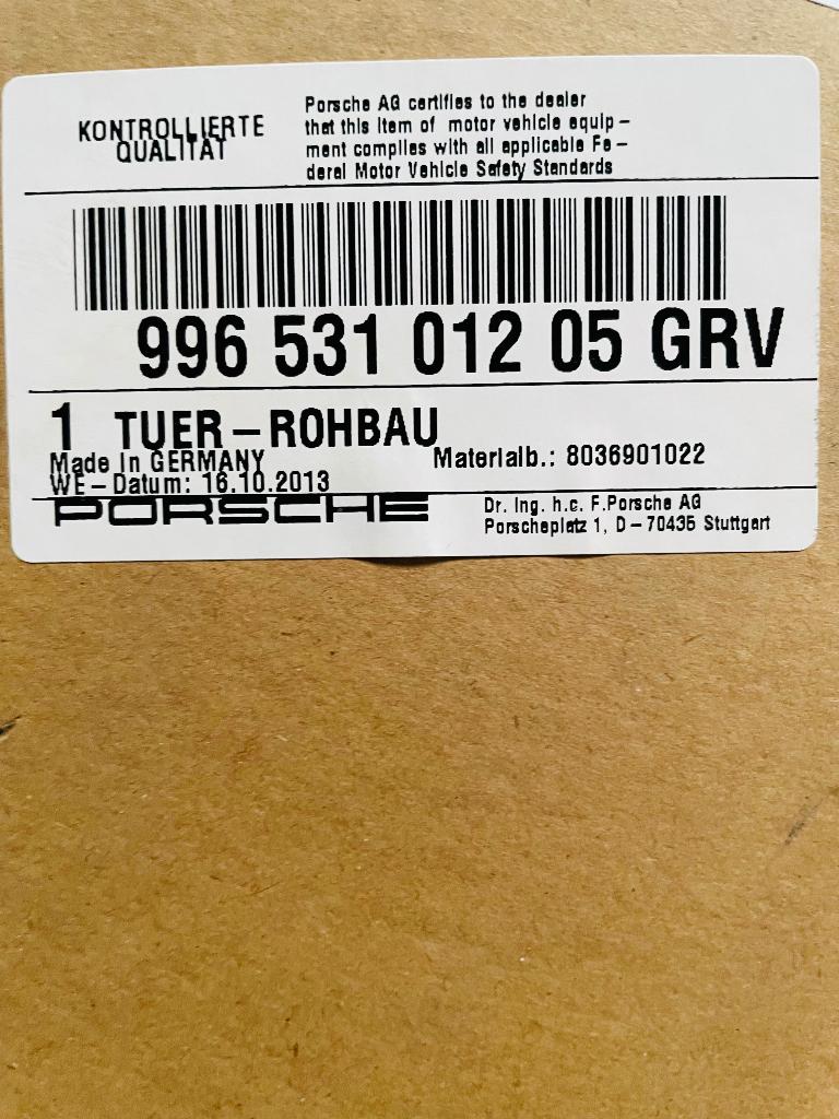 Porsche Boxter deur rechts nieuw Origineel, Ophalen, Nieuw, Porsche