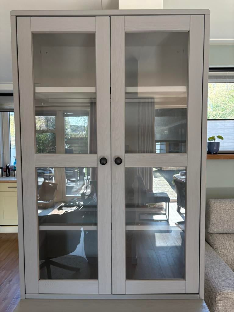 Ikea Havsta bovenkast/vitrinekast, Huis en Inrichting, Kasten | Vitrinekasten, Ophalen, Zo goed als nieuw, 25 tot 50 cm, 50 tot 100 cm