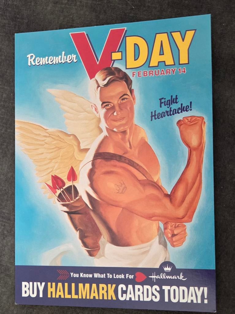 Remember V-Day - Sexy gespierde cupido, Verzamelen, Ansichtkaarten | Themakaarten, Verzenden, 1980 tot heden, Ongelopen, Overige thema's