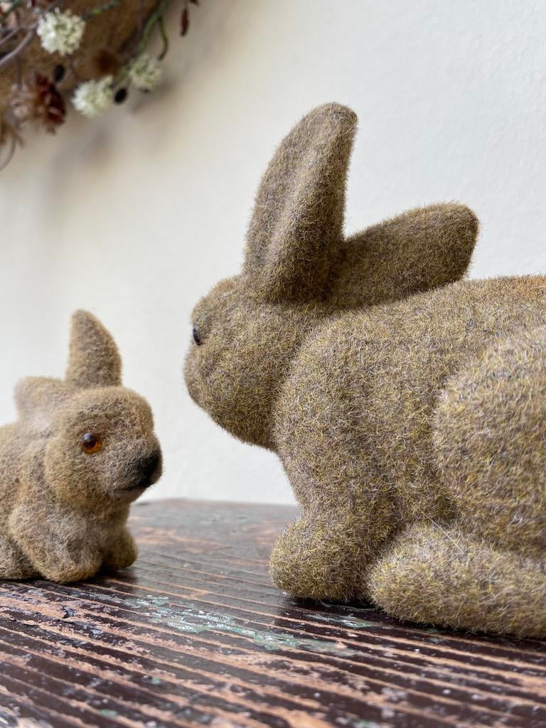 Paashaasjes/Konijntjes - Flock - 4 stuks!, Diversen, Pasen, Ophalen of Verzenden, Zo goed als nieuw