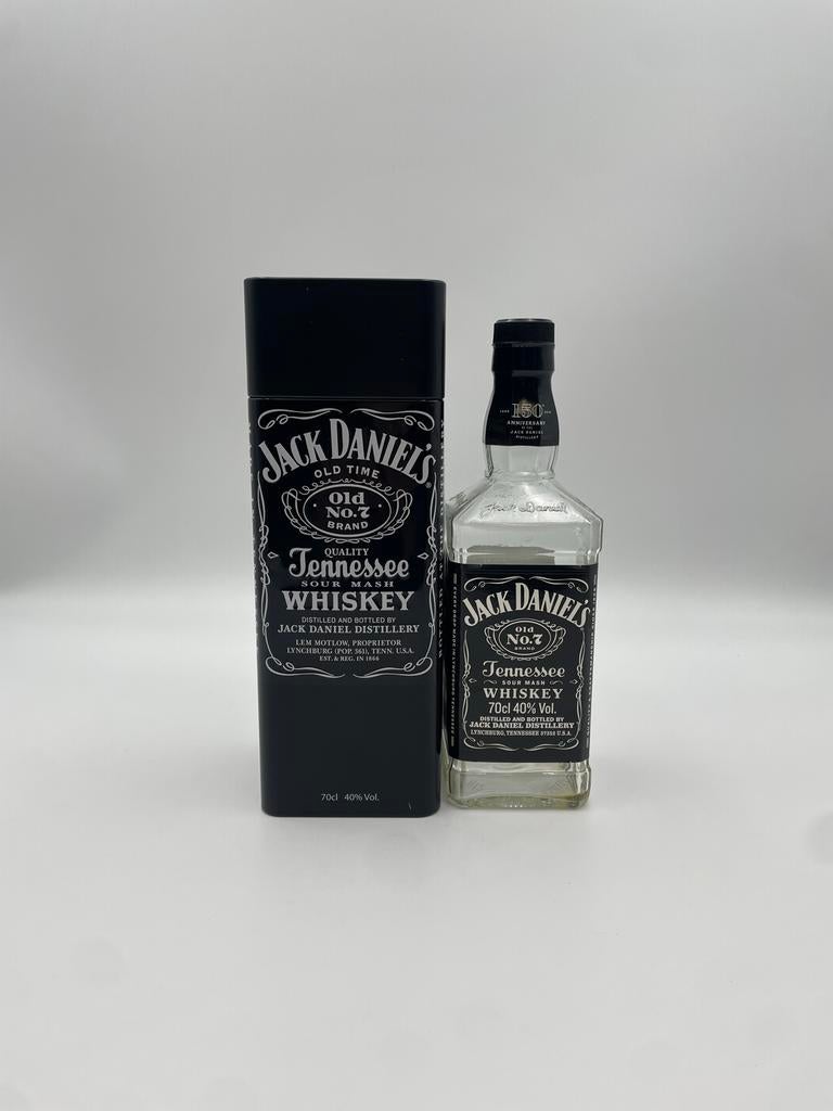 Jack Daniel's 150th Anniversary fles met doos, Ophalen of Verzenden, Gebruikt, Noord-Amerika, Overige typen