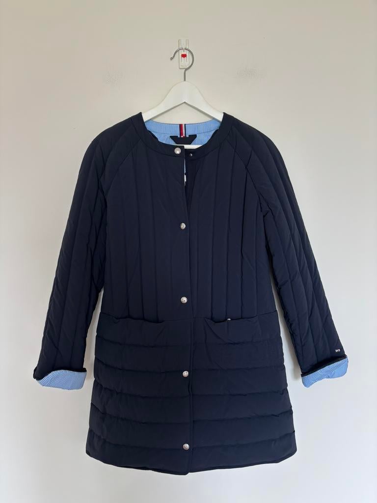 Overgangs jas Tommy hilfiger 36/S, Ophalen of Verzenden, Zo goed als nieuw, Maat 36 (S), Blauw