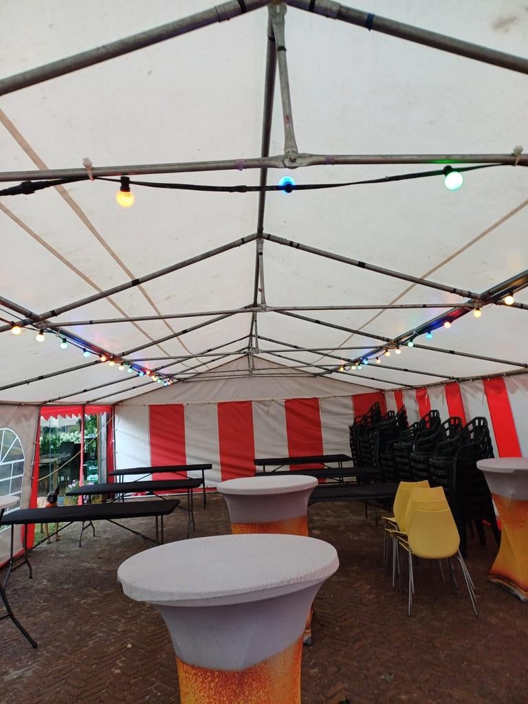Grote Feesttent te huur - 6x12m voor evenementen, Tuin en Terras, Partytenten, Ophalen, Gebruikt, Partytent, 6 meter of meer