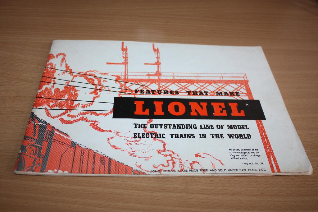 Lionel catalogus 1954 met prijslijst, Overige merken, Gebruikt, Gelijkstroom of Wisselstroom, Boek, Tijdschrift of Catalogus