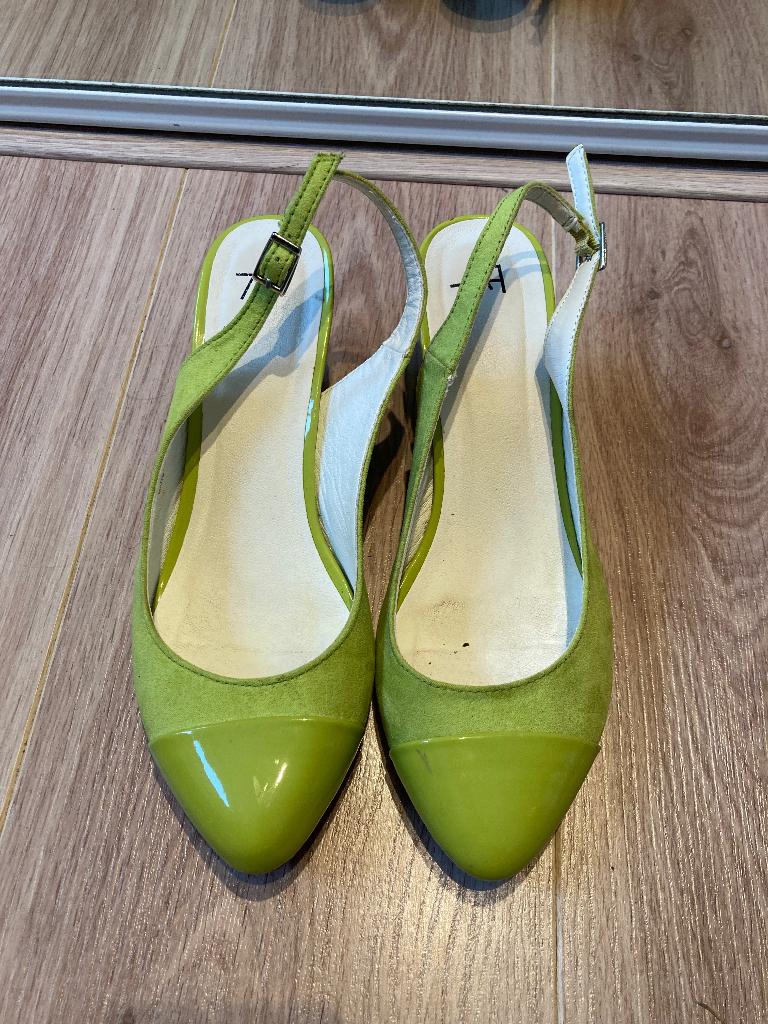 groene slingback pumps maat 38 Anna Field, Ophalen of Verzenden, Gedragen, Groen, Pumps