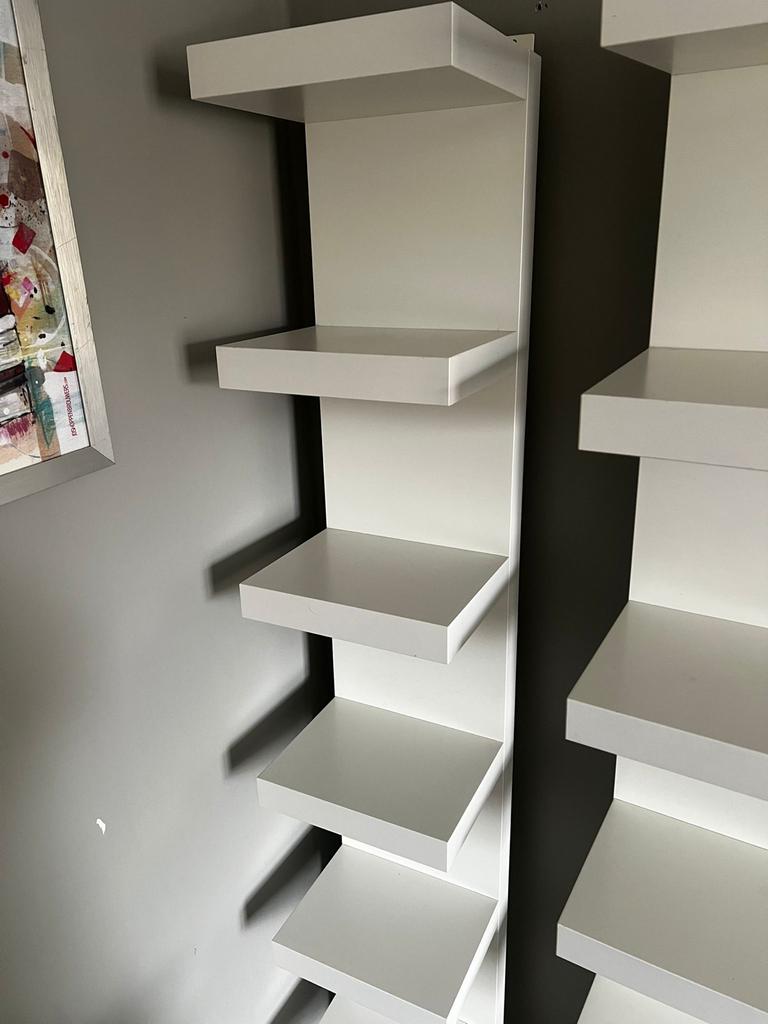 Ikea Lack kast wit 2 stuks, Met plank(en), Minder dan 50 cm, Gebruikt, Ophalen of Verzenden