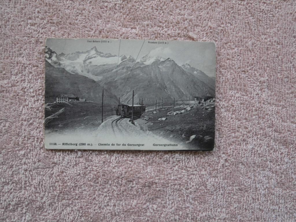 Tram / Trein - Gornergratbahn, Spoorlijn in Zwitserland, Verzamelen, Ophalen of Verzenden, Voor 1920, Ongelopen, Overig Europa