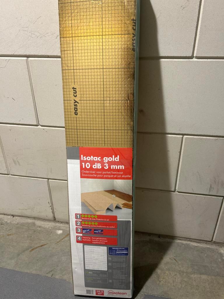 Ondervloer 10db geluidsisolatie voor parket/laminaat, Minder dan 10 cm, Kunststof, Nieuw, Ophalen of Verzenden