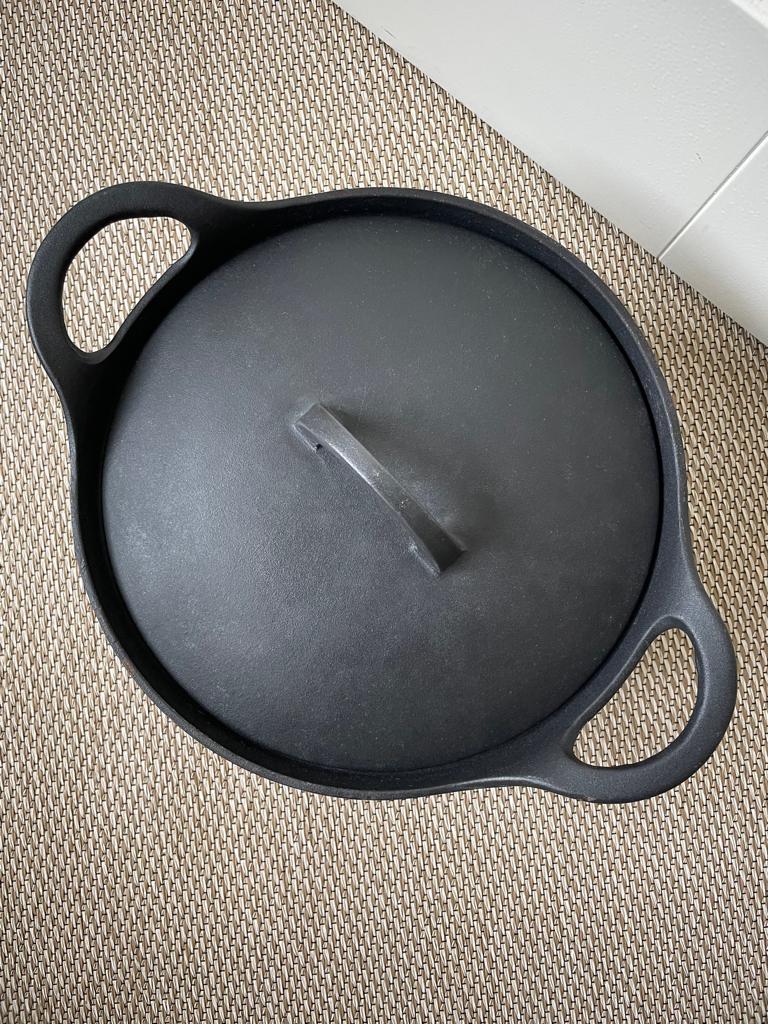 Gietijzeren braadpan Hackman 25, Huis en Inrichting, Ophalen, Zo goed als nieuw, Gietijzer, Koekenpan of Braadpan