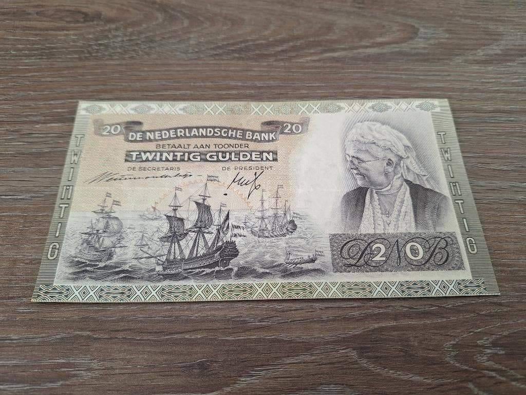 Heel mooi biljet 20 gulden Emma, 1941, Ophalen of Verzenden, 25 gulden