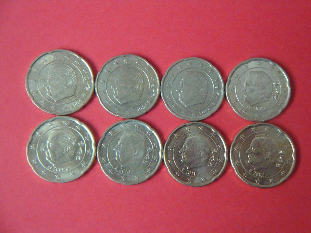 België setje munten 20 Eurocenten 2004 / 2012., Verzenden, Overig, Setje