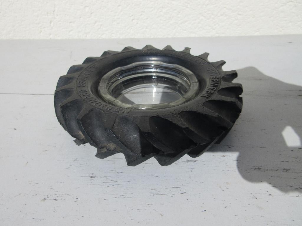 Vintage tractorband asbak, Ophalen of Verzenden, Gebruikt, Asbak
