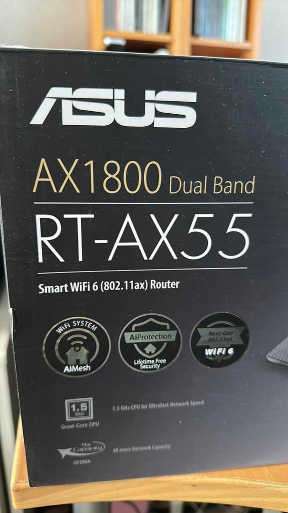 Dual band WiFi 6 router Asus RT-AX55, Computers en Software, Routers en Modems, Verzenden, Zo goed als nieuw, Router