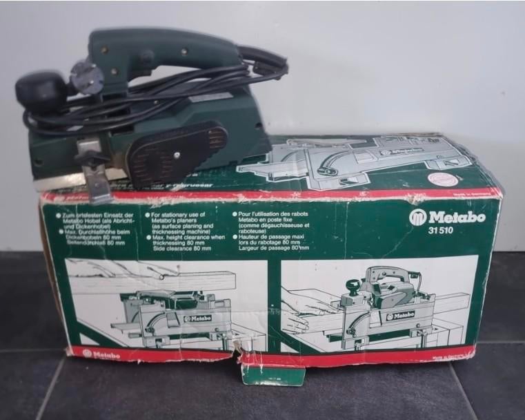 Metabo HO 0882 schaaf met 3150 vlak- en vandiktebank acc., Ophalen of Verzenden, Zo goed als nieuw, Elektrisch