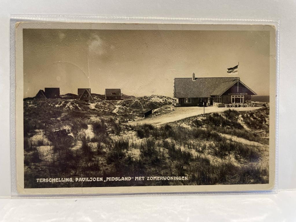 Terschelling - Paviljoen Midsland met Zomerwoningen, Verzenden, 1920 tot 1940, Gelopen, Waddeneilanden