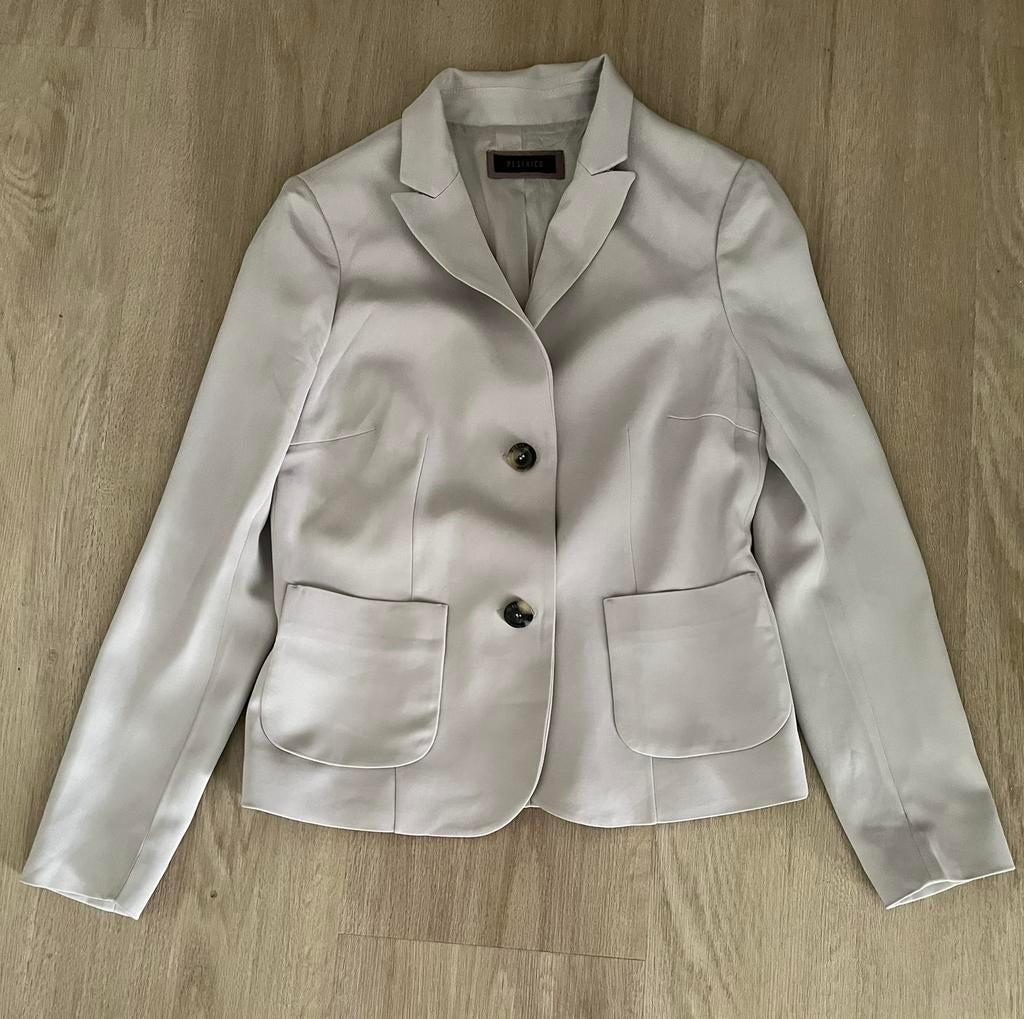 Peserico Blazer - Zo goed als nieuw - Maat S, Beige, Ophalen of Verzenden, Zo goed als nieuw, Jasje