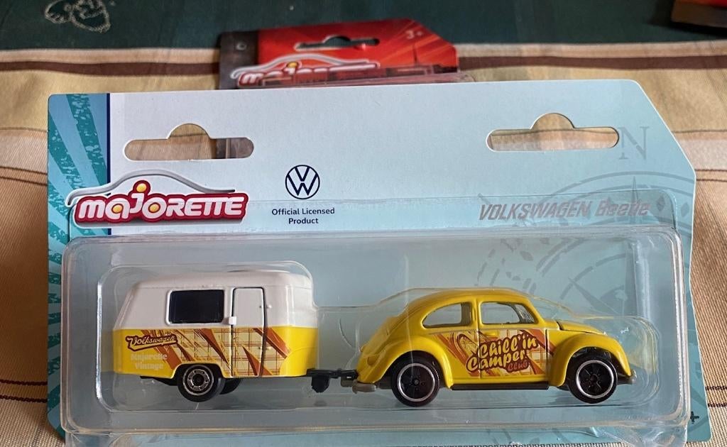 Majorette Volkswagen Kever Met Eriba Puck Caravan, Ophalen of Verzenden, Nieuw, Auto