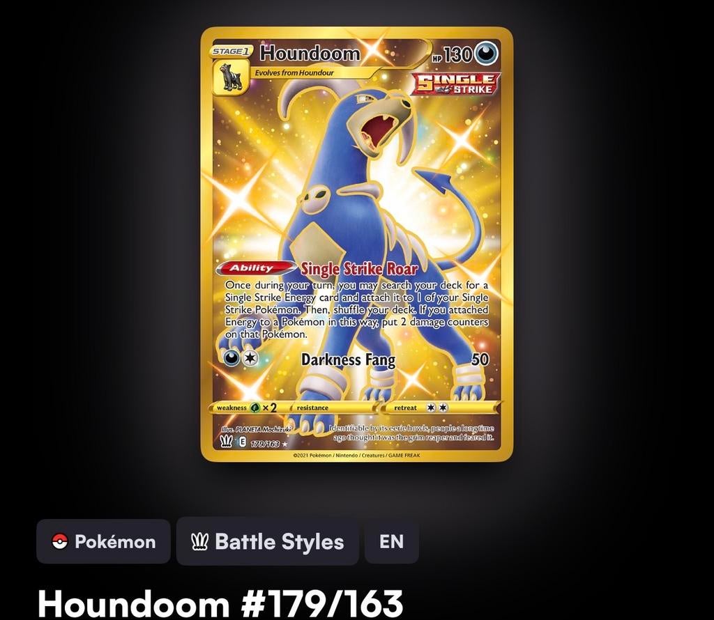 Pokémon kaart Houndoom 179/163, Hobby en Vrije tijd, Verzamelkaartspellen | Pokémon, Ophalen of Verzenden, Nieuw, Losse kaart