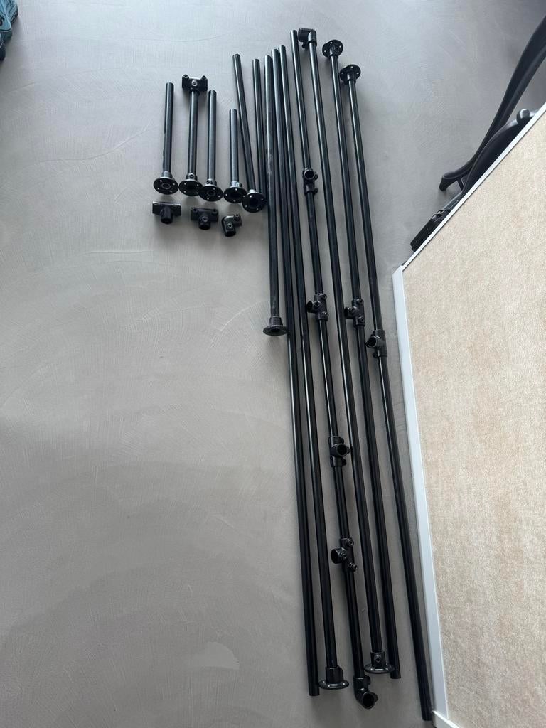 Industriële zwarte buizenset 3/4" gietijzer (loft/DIY), Ophalen, Gebruikt, 100 tot 250 mm, Overige typen