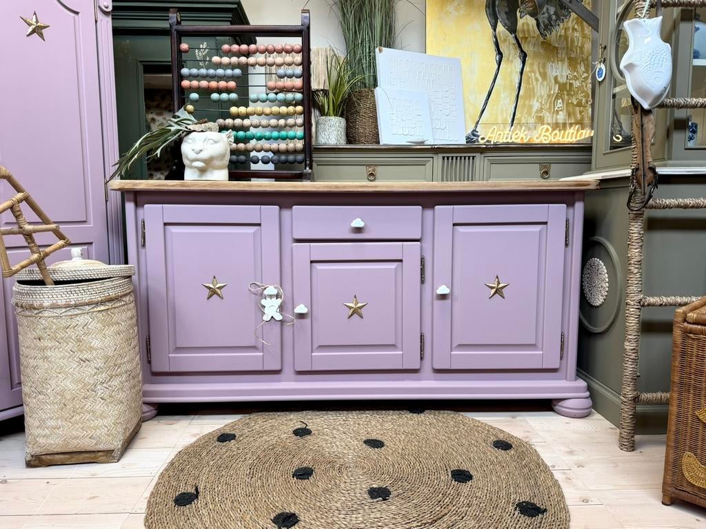 Commode dressoir ladekast linnenkast meidenkast roze vintage, Ophalen, 50 tot 70 cm, Nvt, Nvt