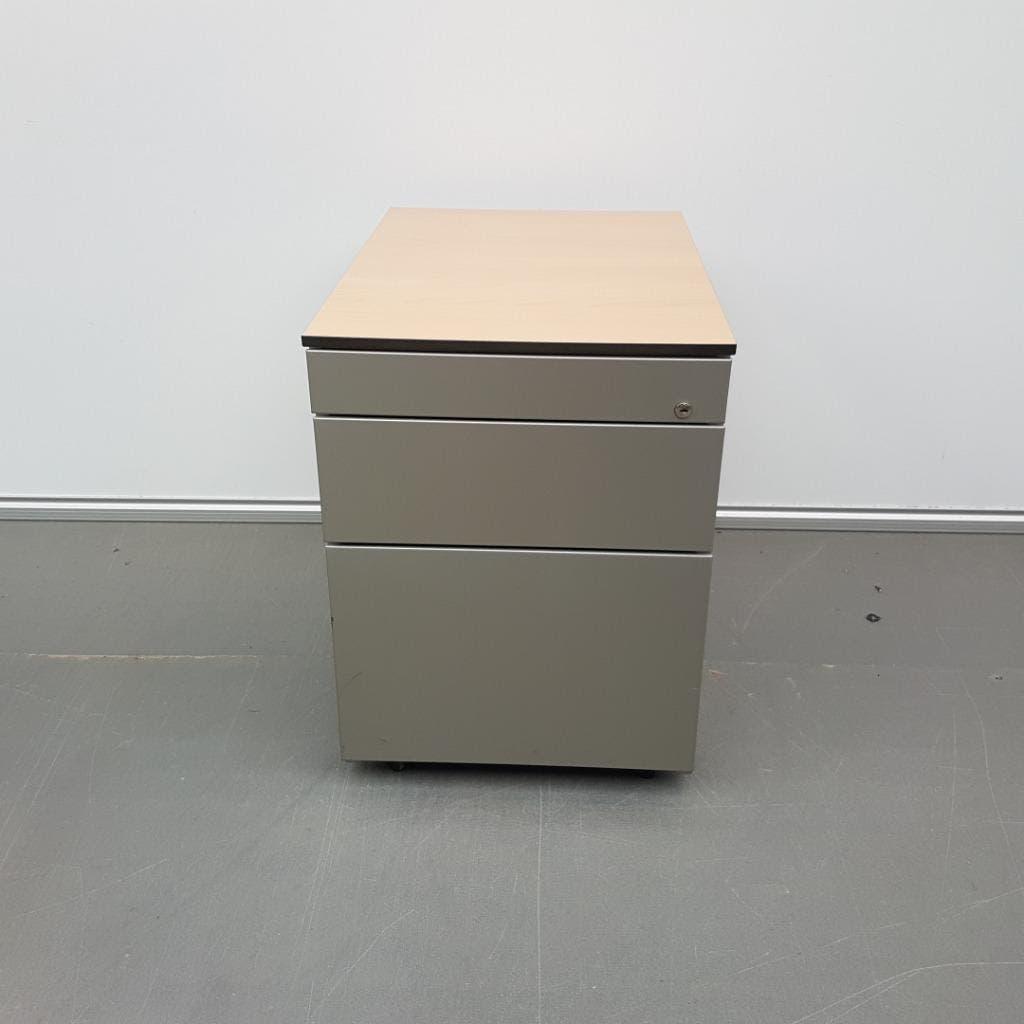 Grijze Eromes ladekasten met 3 lades 59x43x59 cm, Huis en Inrichting, Kasten | Ladekasten, Ophalen, Gebruikt, 5 laden of meer