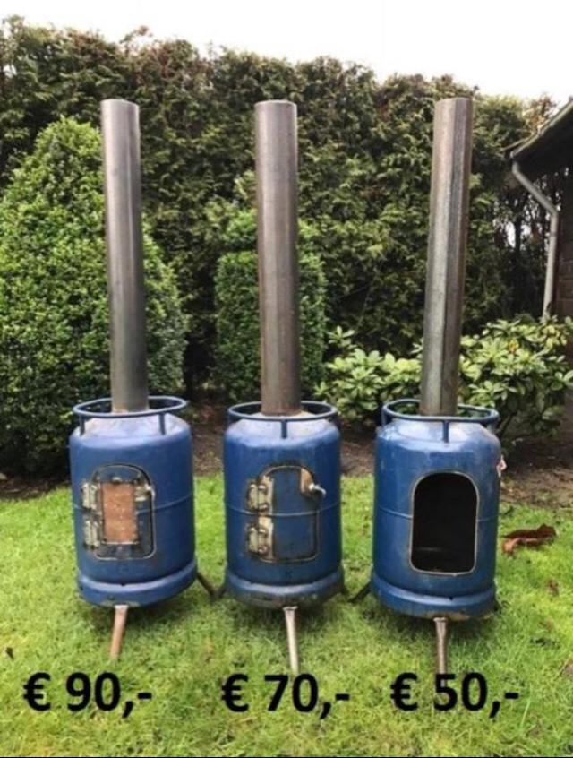 Gasfleskachel terraskachel houtkachel buitenkachel potkachel, Ophalen, Nieuw