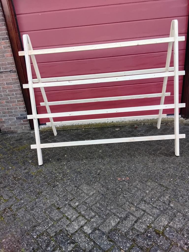 Groot houten wasrek / linnenrek - 170x200cm, Tuin en Terras, Ophalen, Zo goed als nieuw, Wasrek