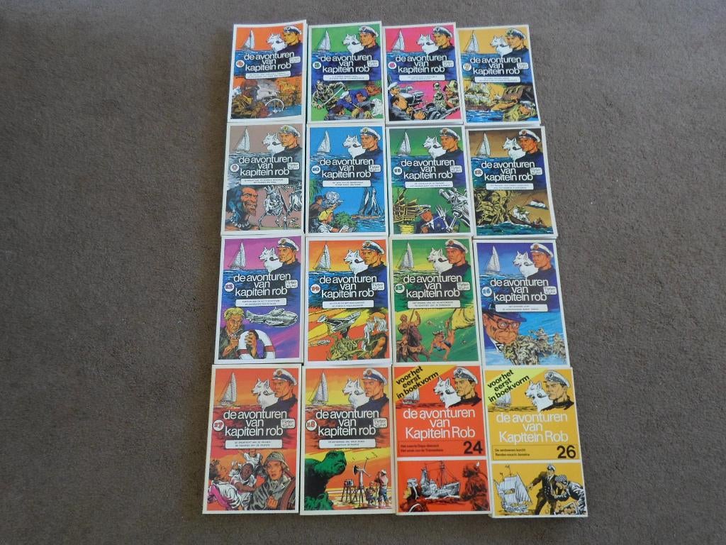 Kapitein   Rob.         NIEUWSTAAT.   16   voor   40  euro., Meerdere stripboeken, Ophalen of Verzenden, Zo goed als nieuw, Pieter Kuhn