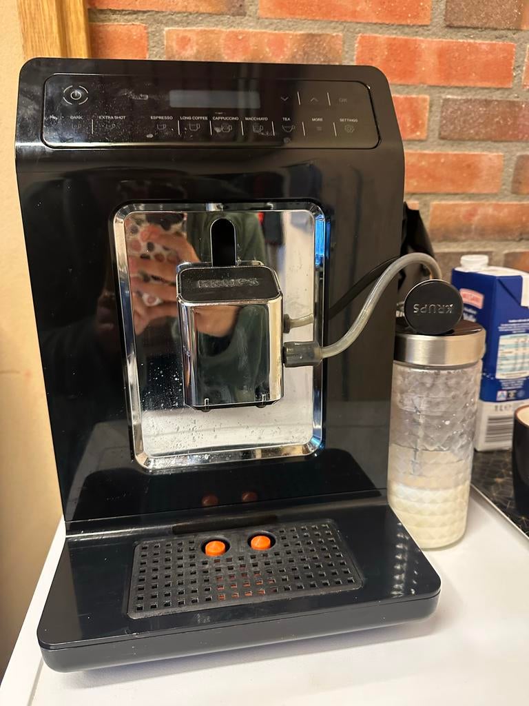 Krups Evidence EA89 Luxe Koffiemachine Zwart/Chroom, Witgoed en Apparatuur, Koffiezetapparaten, Ophalen, Zo goed als nieuw, Koffiemachine