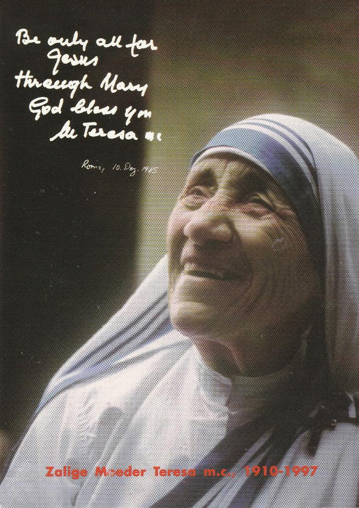 Gebed op voorspraak van de zalige Moeder Teresa van Calcutta, Ophalen of Verzenden, Zo goed als nieuw, Kaart of Prent, Christendom | Katholiek