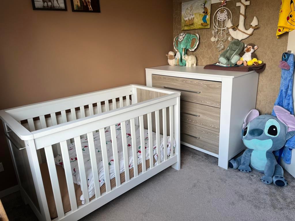 Born Lucky Babykamer Noël eiken wit, Ophalen, Zo goed als nieuw, Jongetje of Meisje