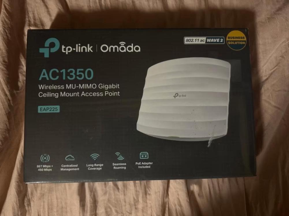 1x TP-Link Omada AC1350 Access Point (EAP225) V3.0, Computers en Software, Accesspoints, Verzenden, Nieuw