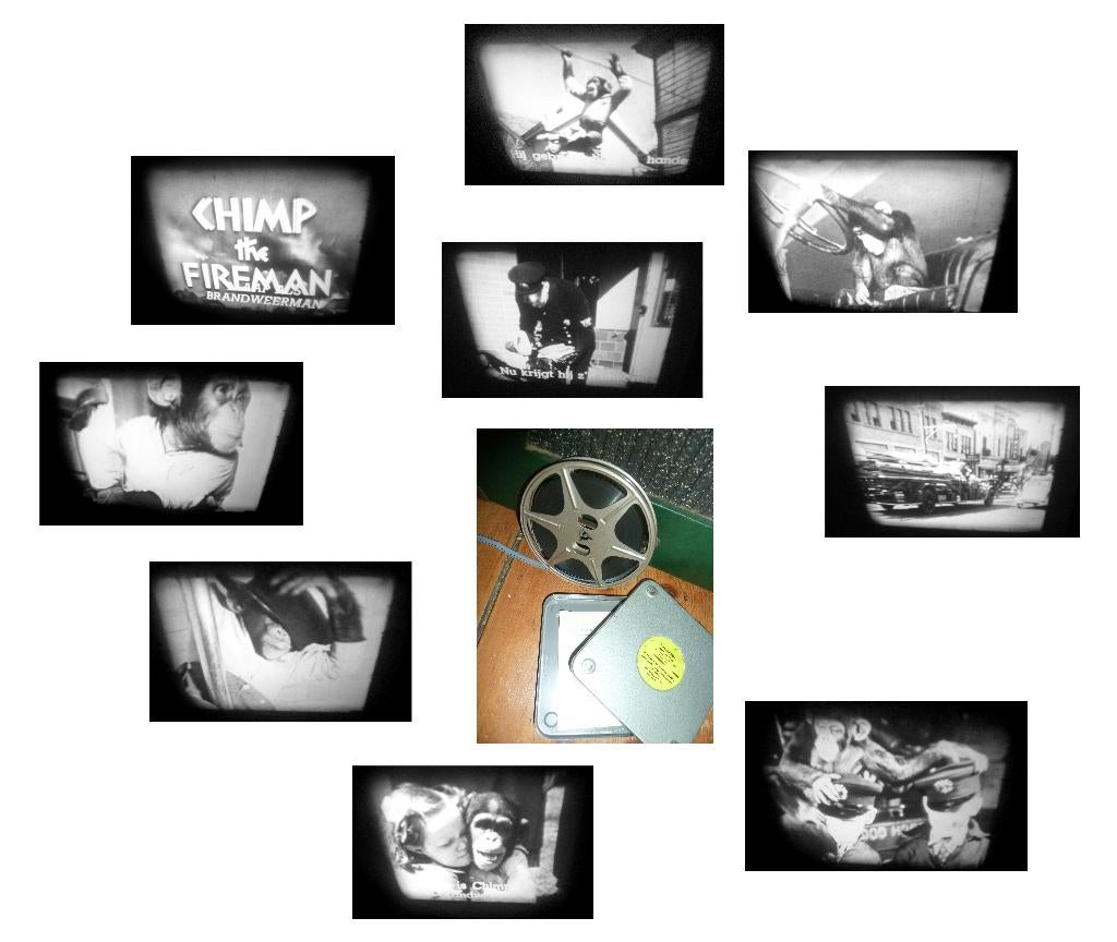 8mm film CHIMP THE FIREMAN - 1936 - vs 02, Ophalen of Verzenden, 8mm film