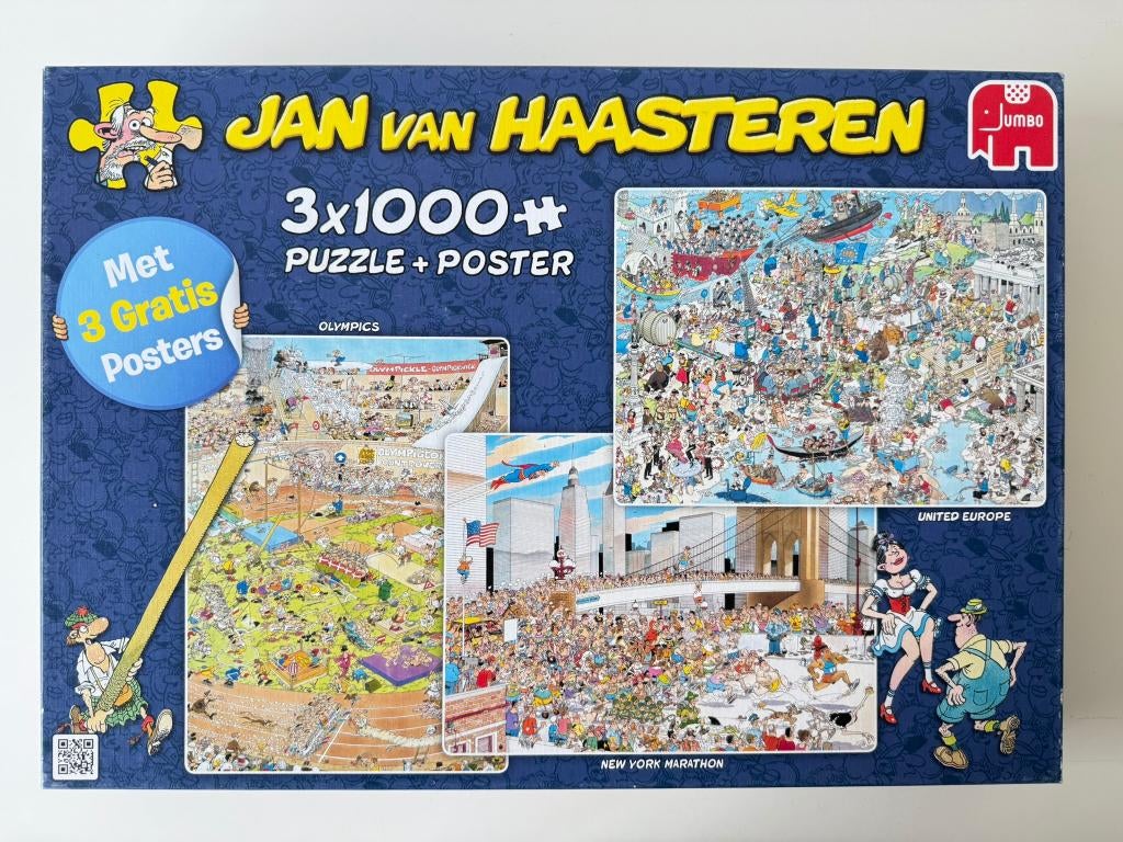 Puzzel Olympics & United Europe 2x 1000 st / Jan v Haasteren, Hobby en Vrije tijd, Denksport en Puzzels, Ophalen of Verzenden