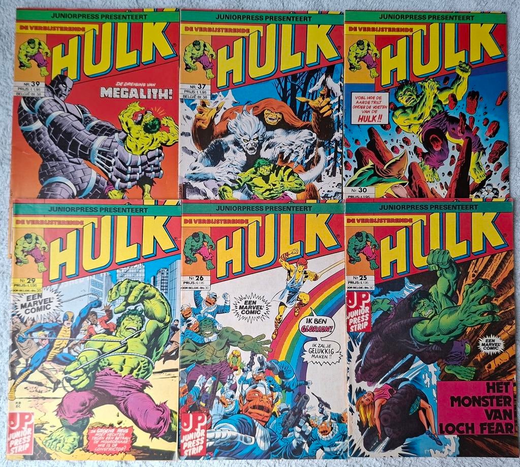 VERBIJSTERENDE HULK COMICS. 3 EURO PER STUK. JUNIOR PRESS., Boeken, Strips | Comics, Meerdere comics, Ophalen of Verzenden, Zo goed als nieuw