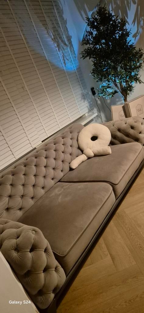 Luxe slaapbankstel - Chesterfield stijl, Tweepersoons, Ophalen of Verzenden, Zo goed als nieuw, Overige maten