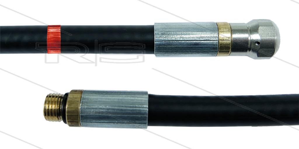 Zwarte Rioolslang 20m met Voorgeboorde Nozzle, Verzenden