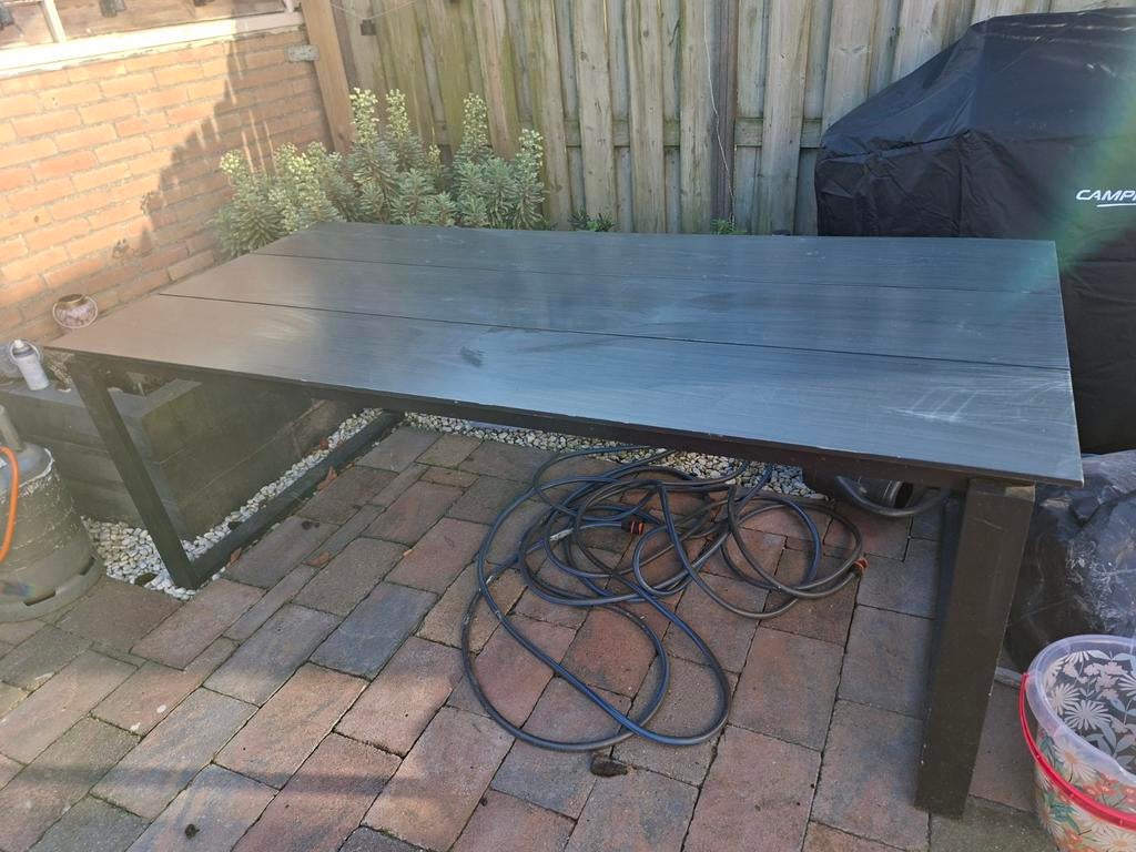Tuintafel, Ophalen, Gebruikt, Rechthoekig, Aluminium