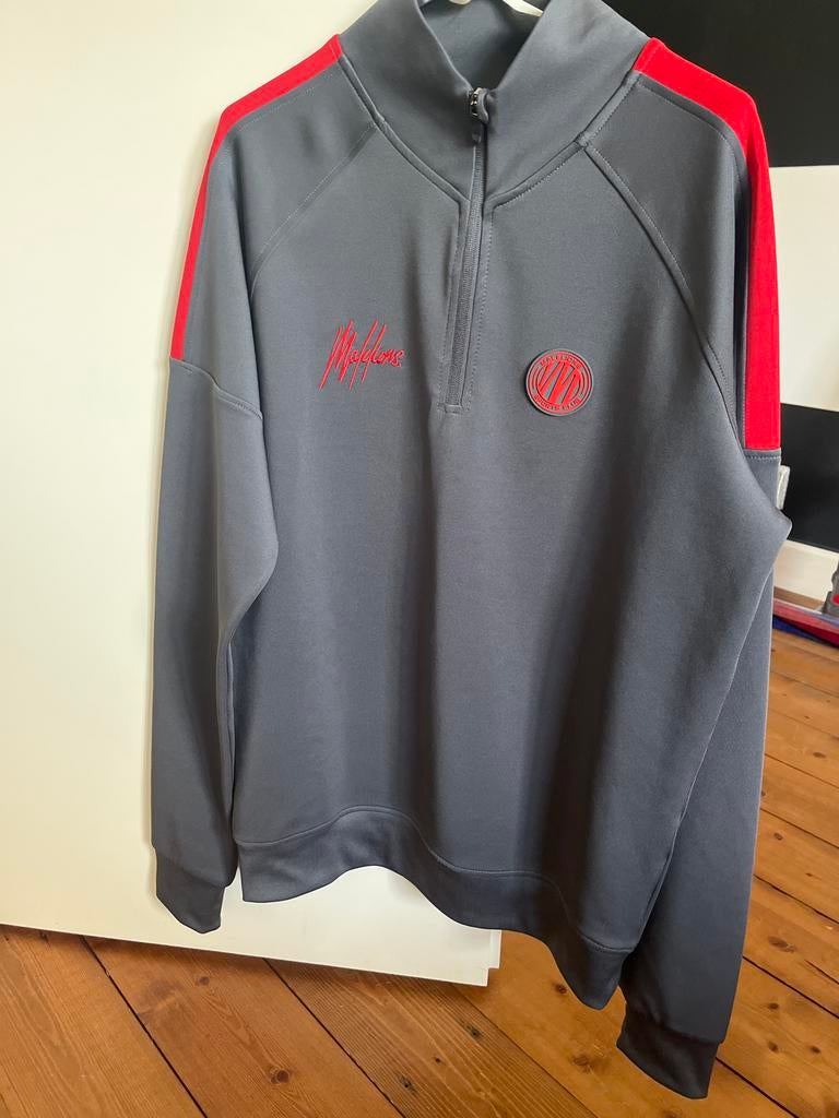 Malelions shirt grijs met rode accenten maat M, Ophalen of Verzenden, Zo goed als nieuw, Maat 48/50 (M), Grijs