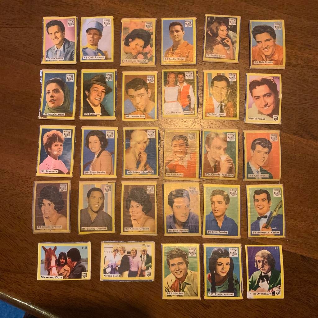 29 Vlinder Lucifers Film-Radio-TV Sterren kaartjes, Verzamelen, Film en Tv, Gebruikt, Film, Foto of Kaart, Ophalen of Verzenden