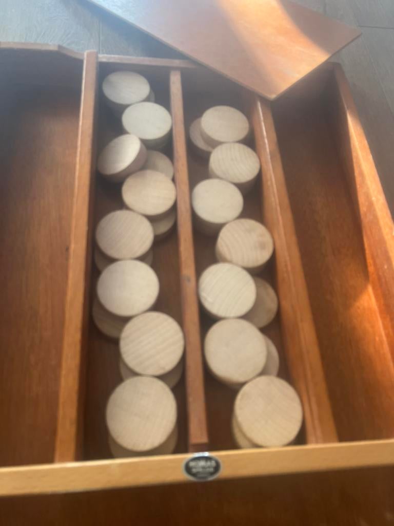 Homas sjoelbak, Ophalen, Gebruikt