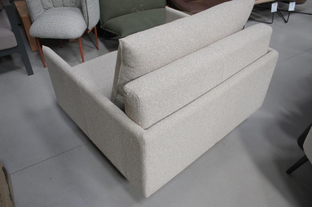 Prachtige fauteuil JAZZ Jess design loveseat beige naturel, Ophalen, 75 tot 100 cm, Zo goed als nieuw, Stof