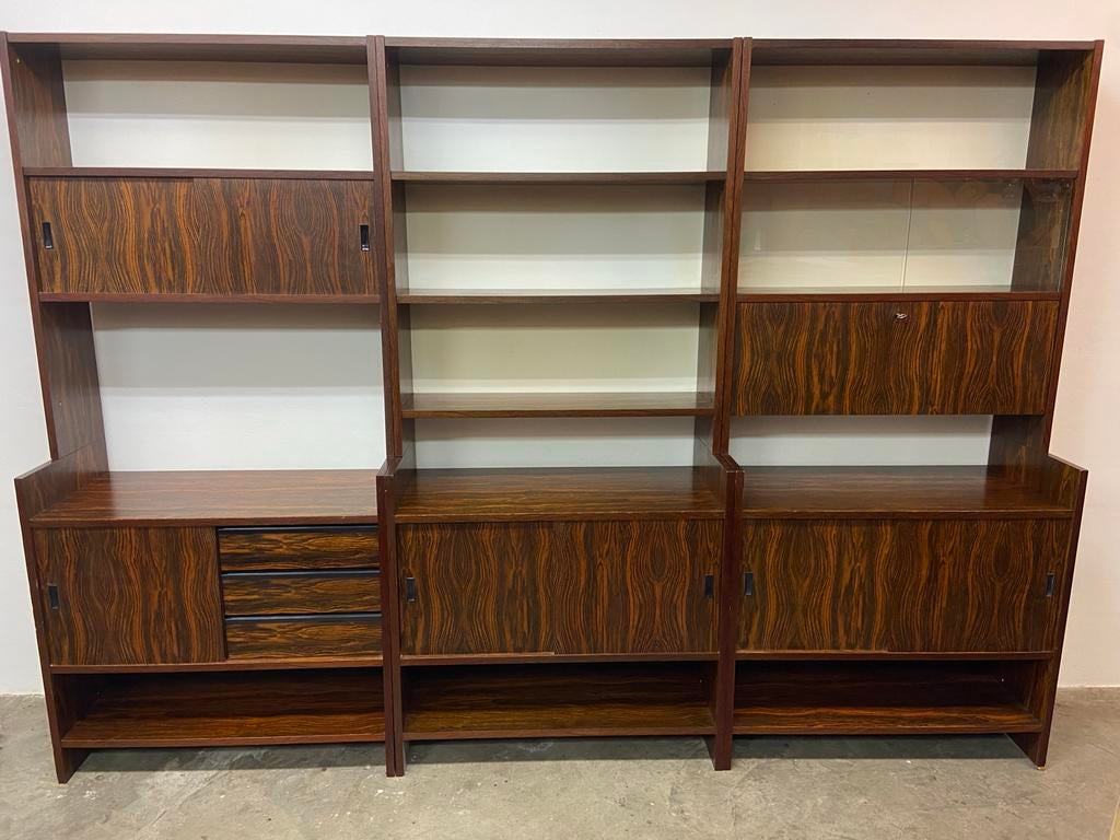 Vintage Poul Cadovius KLM wandmeubel / kast - Deens design, Ophalen of Verzenden