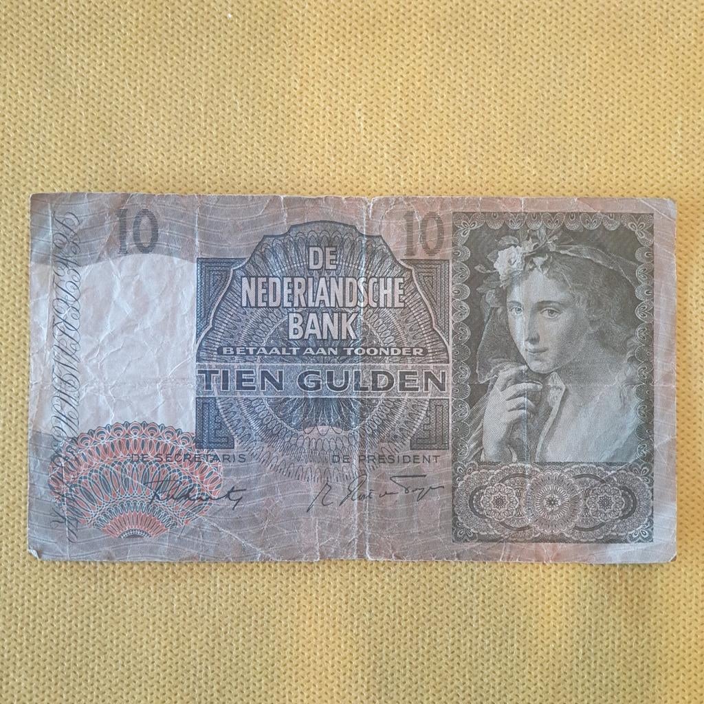 Tien gulden biljet uit 1941, Postzegels en Munten, Ophalen of Verzenden
