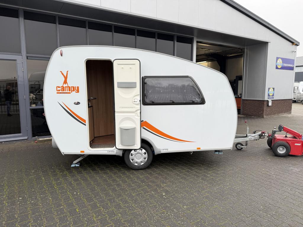 Dethleffs Campy 350 Bed + Zit + WC Lichtgewicht 750KG Max !!, Caravans en Kamperen, Schokbreker, Bedrijf, Treinzit, Dethleffs
